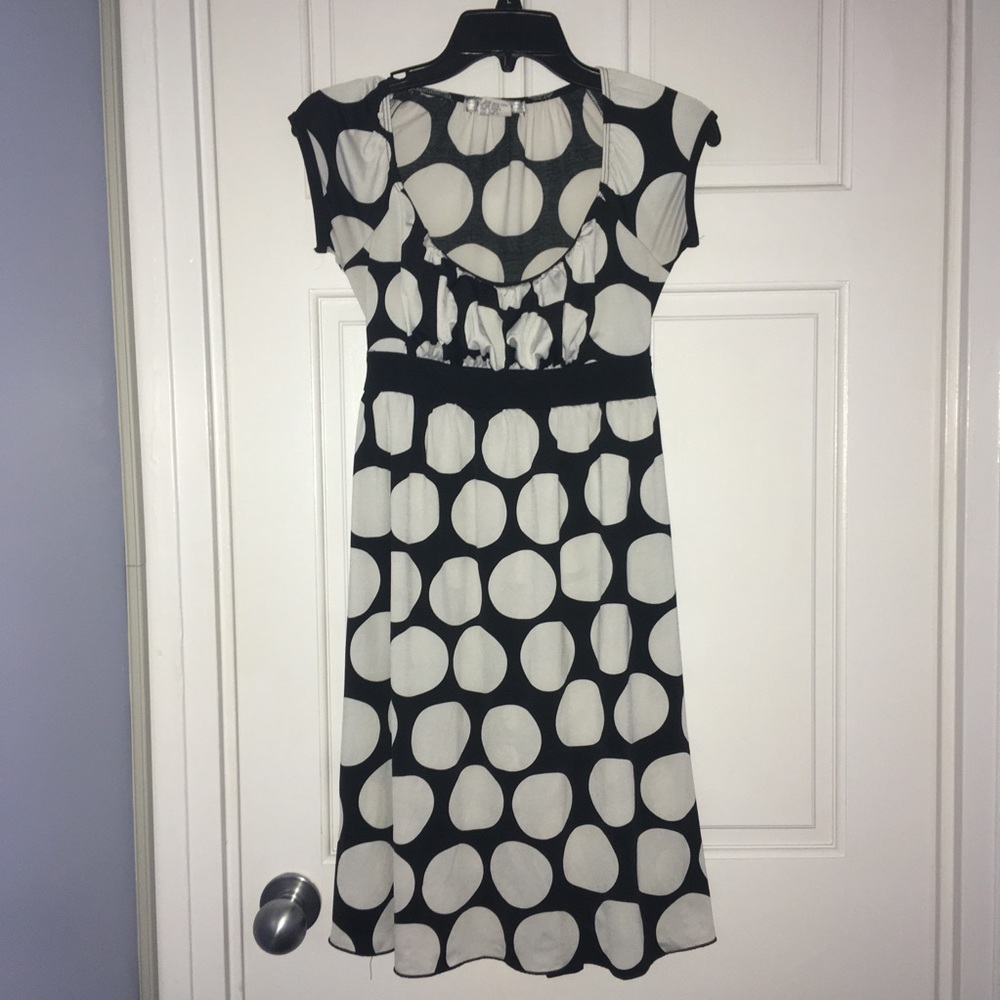 La Belle black/white polka dot dress, juniors med